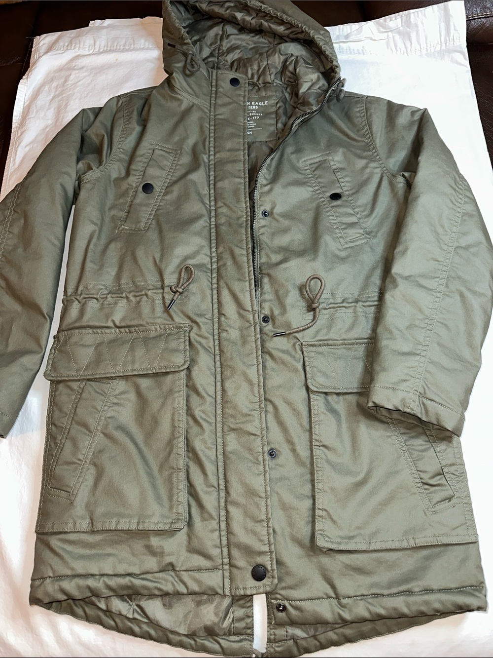 American Eagle Military Utility Cargo Long Jacket Size S